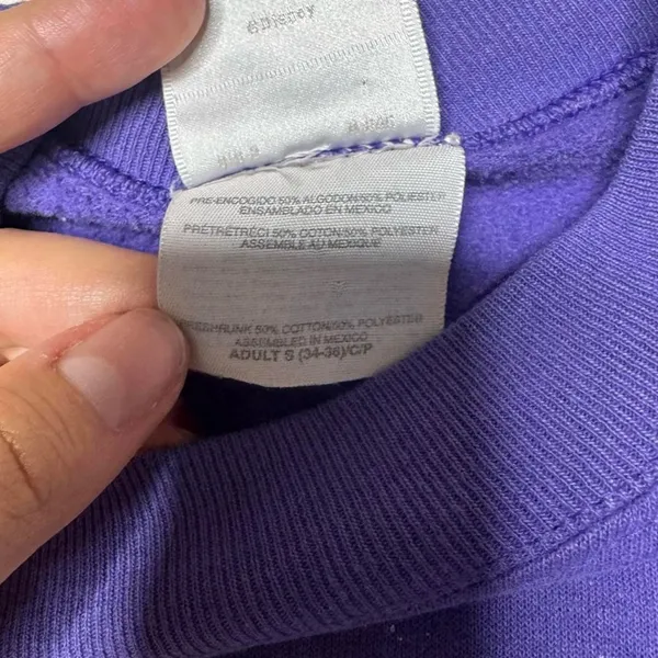 Disney Store Tinkerbell Purple Sweatshirt Vintage 90s Sparkle Small - Image 6