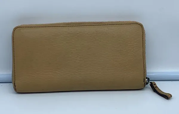 Coach tan and brown leather zip around wallet - Image 5