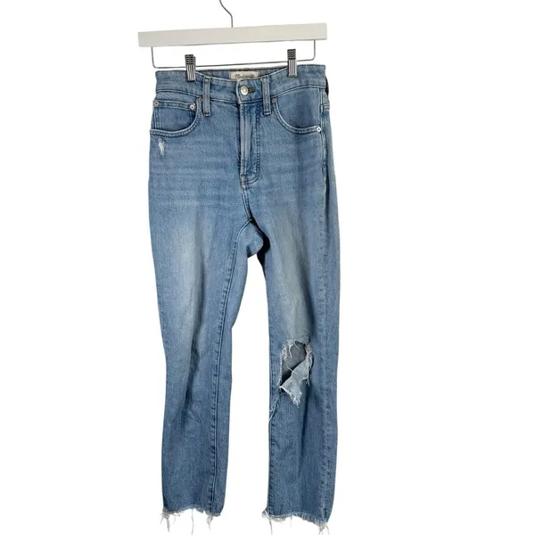 Madewell Curvy Perfect Vintage Jean Coney Wash Distressed High‎ Rise Womens 24 - Image 2