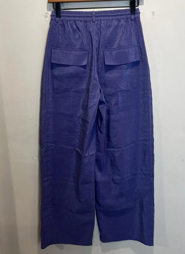 Anthropologie - Maeve Seamed Wide-Leg Track Pants Athletic Casual Travel Purple - Image 4