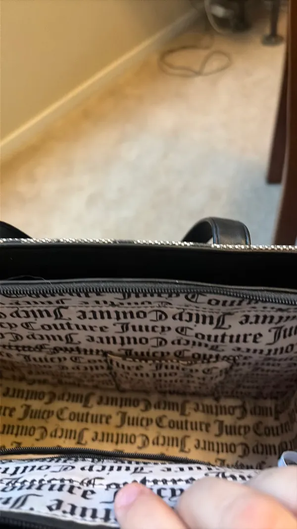Juicy Couture Black and Grey Logo Tote - Image 6