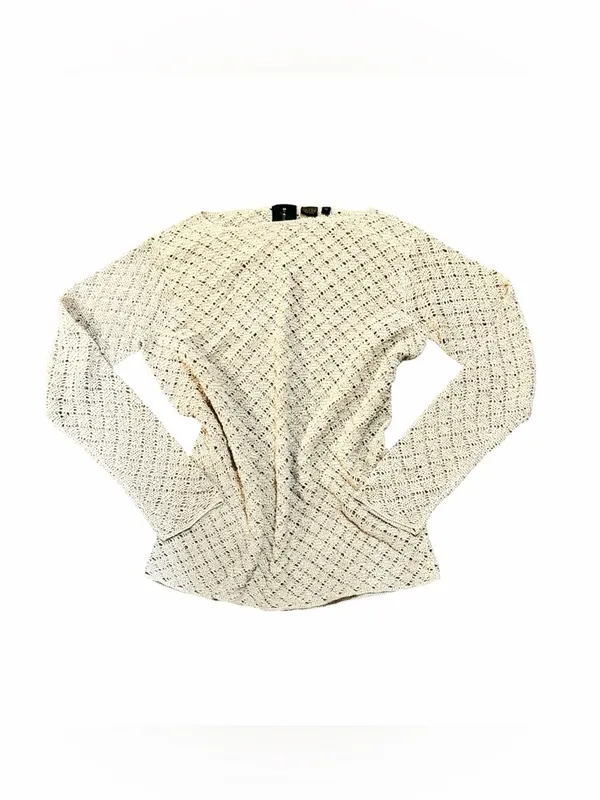 MAG Gold Knit Oversized Boatneck Sweater Sz XS - Image 5