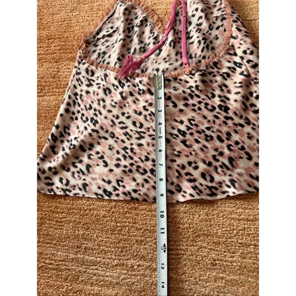Victoria’s Secret Leopard Print Cami Top Size S Pink Ruffle Trim - Image 6