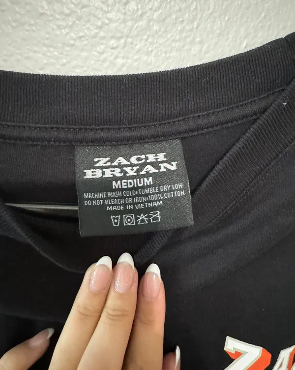 Zach Bryan Long Sleeve Black Size M - Image 3