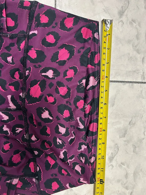 Adrienne Vittadini Purple Pink Leopard Animal Print Leggings Small - Image 8