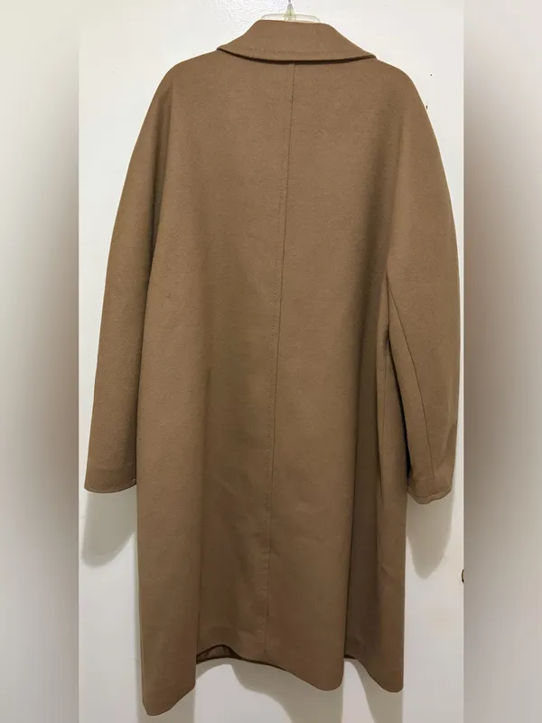 Quince Italian Wool Double-Breasted Slouch Coat XL - Image 6