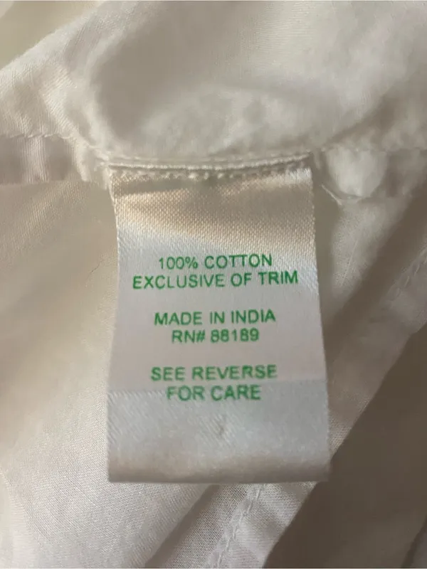Lilly Pulitzer Boho Cotton Embroidered Vacation White Long-Sleeve Tunic Top S - Image 6