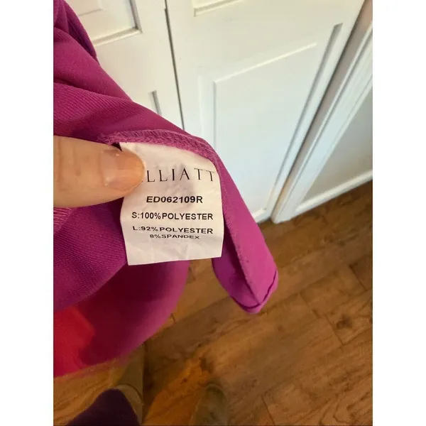 Elliat X Revolve Gwenyth orchid pink asymmetrical draped midi dress size M - Image 5