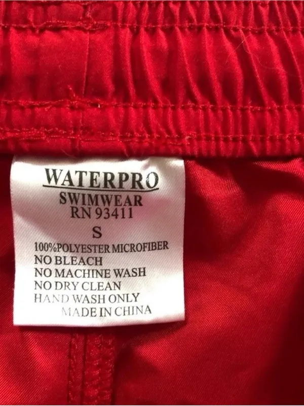 Red 'GUARD' Lifeguard Style Athletic Shorts - Image 2