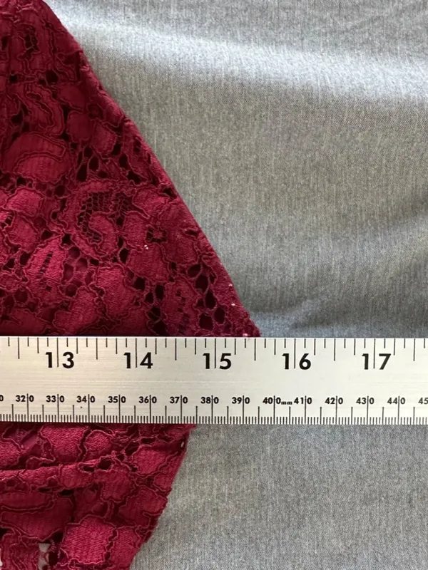 Bardot Womens Size Medium Sienna Burgundy Floral Lace Bralette Crop Top Festival - Image 5