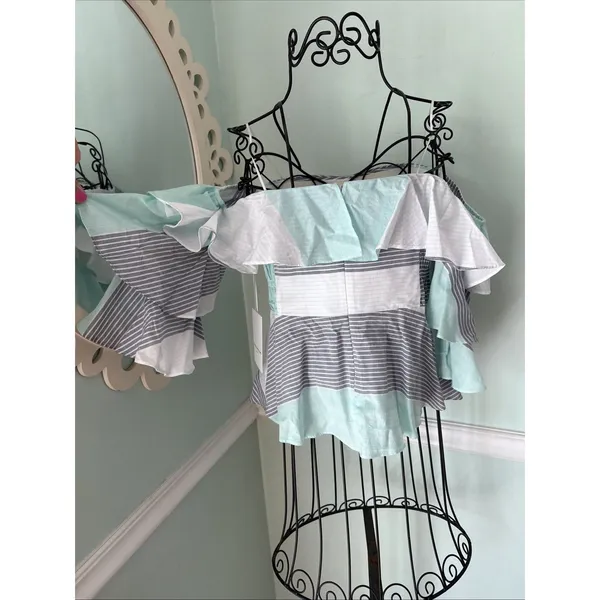 Amanda Uprichard New‎ Size P/XS Off Shoulder Ruffle Sleeve Top NWT - Image 3