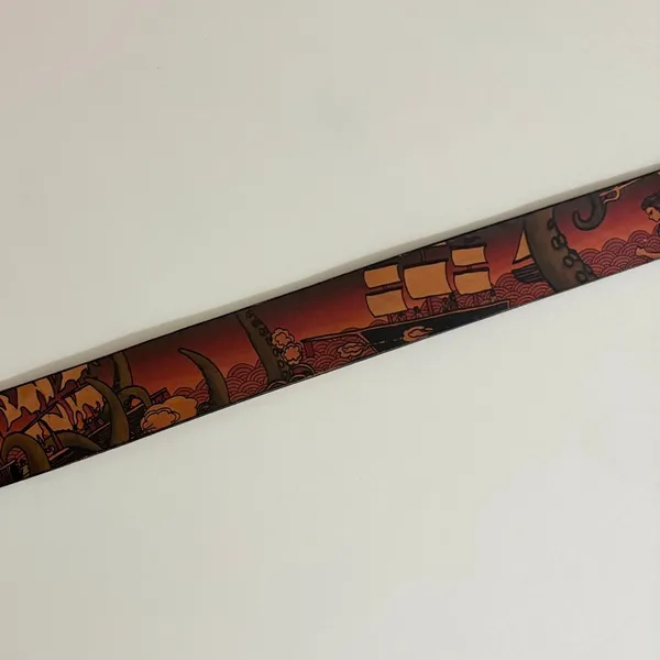 Unisex JON WYE Leather Paisley Belt Western Retro Made in USA Men Women 46.5" - Image 6