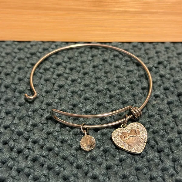 Disney Minnie Mouse Mickey Silver Alex Ani Style Bracelet ILL BE YOUR MINNIE - Image 4