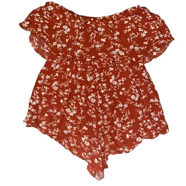 ✨Princess Polly Brown orange floral Romper✨ - Image 6