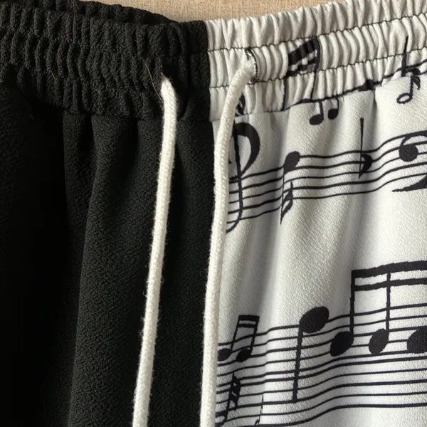 FINAL MARKDOWN SHEIN Monochrome Music Note joggers medium - Image 5