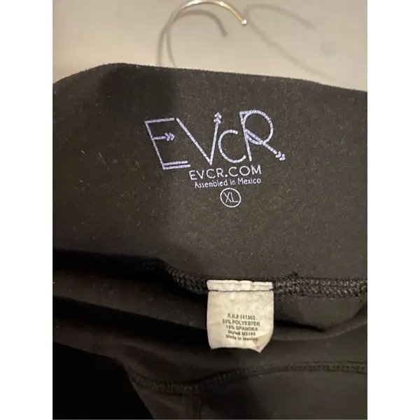 EVCR Black High Waisted Workout Leggings Size XL NWOT - Image 4