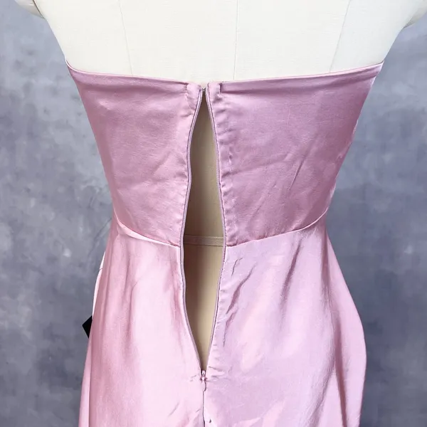 Lulus Real Romantic Satin‎ Dress Womens Medium Pink Rose Prom Bridesmaid Dressy - Image 5