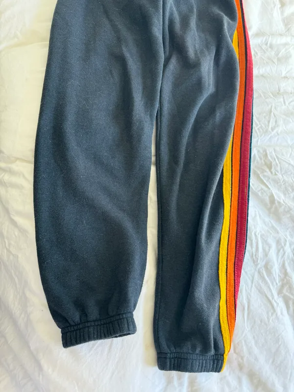 Aviator Nation 5 STRIPE SWEATPANTS - Charcoal - Image 4