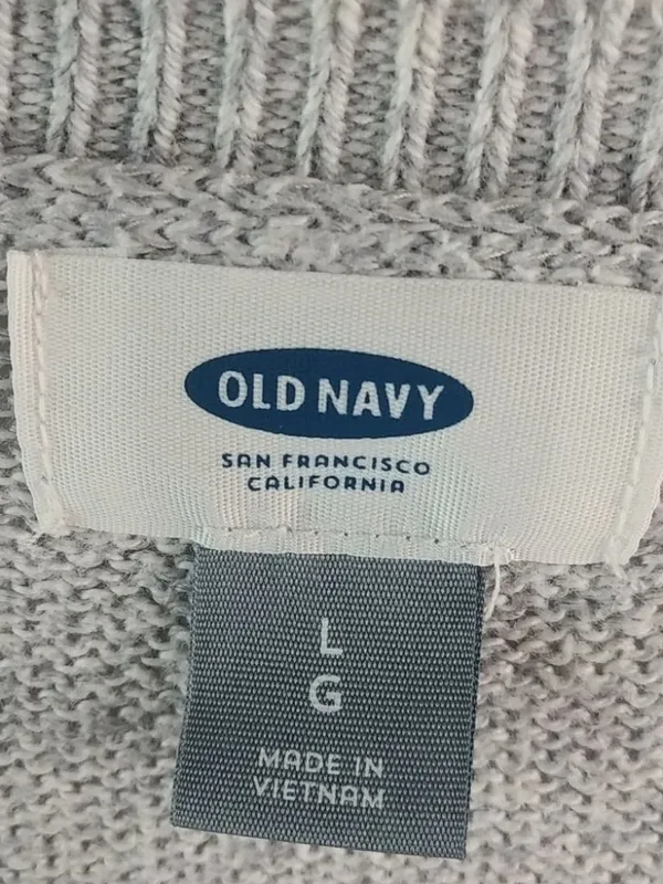 Old Navy L Gray Oversized Pullover Sweater - Image 7