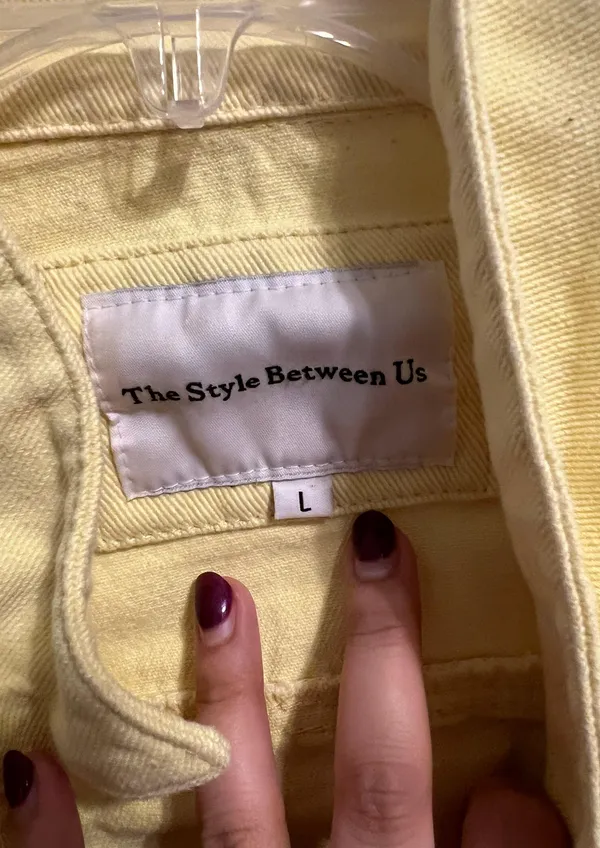 Yellow Jean Jacket Size L - Image 3