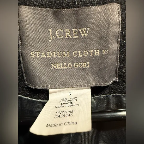 J. Crew Majesty Heather Charcoal‎ Wool Peacoat Size 6 - Image 6