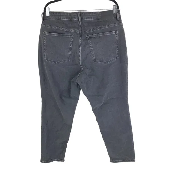Everlane The Curvy Cheeky Straight Jean Stretch Washed Black Size 34 - Image 8