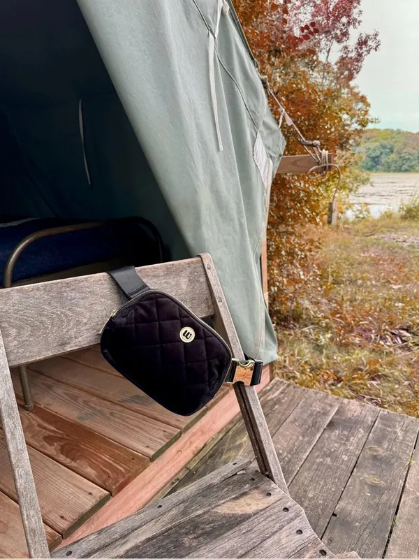 NWOT Wantable black velvet belt bag - Image 3