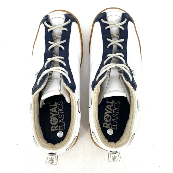 Royal Elastics Vintage Y2K Sneakers White Blue Gum Sole Women's Size 6 - Image 4