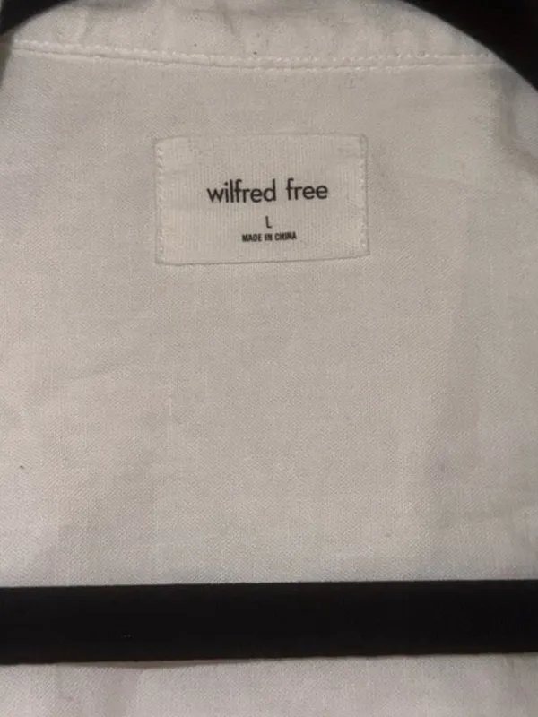Aritzia Brand New Wilfred Free oversized White Long Sleeve Shirt Size Large - Image 6