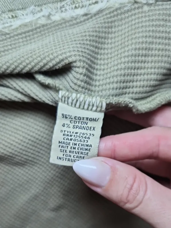 Women’s Hooded Button-Front Jacket in Olive Green Cotton Medium - Image 3