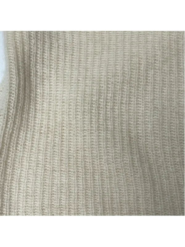 360 cashmere yellow/beige light weight knit cashmere pullover sweater Sz XS $334 - Image 6