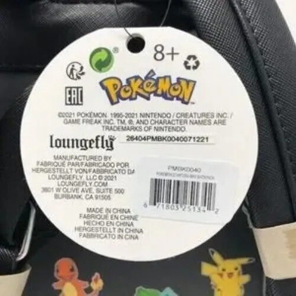 Loungefly Pokémon Starters Mini Backpack Pikachu Charmander Bulbasaur Bag - Image 6