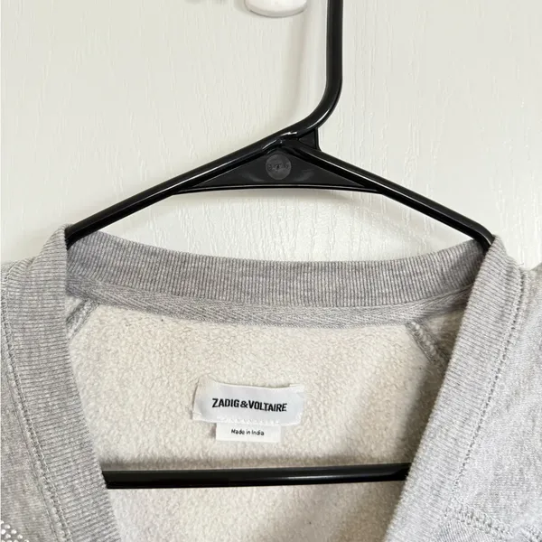 Zadig & Voltaire UPPER STARS STRASS Grey Crewneck - Image 5