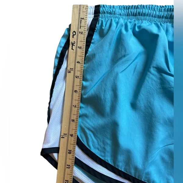 NIKE Dri-Fit Blue/White Brief-Lined Athletic Running Shorts - Size Large - Image 12