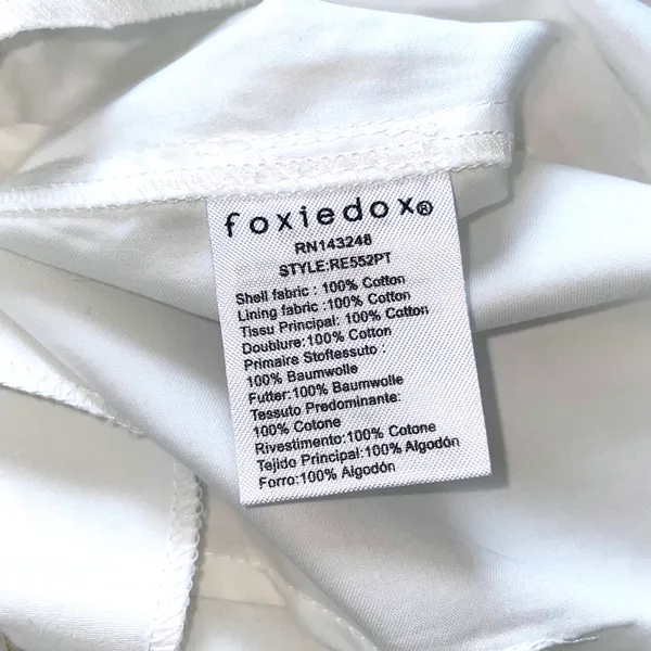 New Foxiedox Embroidered Cropped Pants Spellgirl Culottes White Blue Size Medium - Image 15