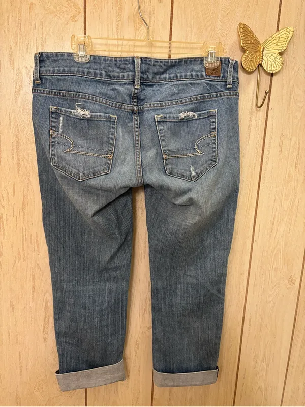 American Eagle Outfitters Light Blue Distressed Jeans - Image 2