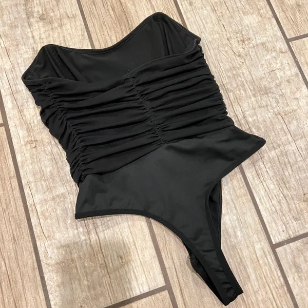 Bodysuit Tube Top Tank Top Shirt T-shirt Strapless Top Tee Slim Fit Mesh Top Corset - Image 5