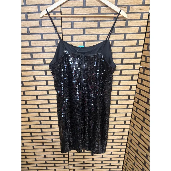 Eyeshadow Black Sequin‎ Mini Dress SIze XL - Image 2