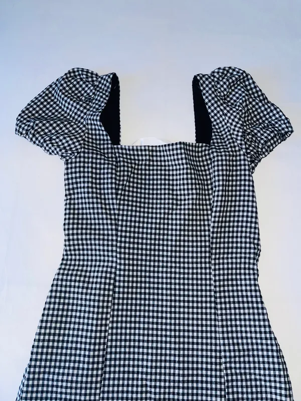 Zara Mini Gingham Dress - Image 3