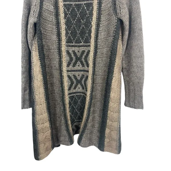 Gottardi Collection Made In Italy Boho Knit Open Front Cardigan Alpaca Wool L - Image 3