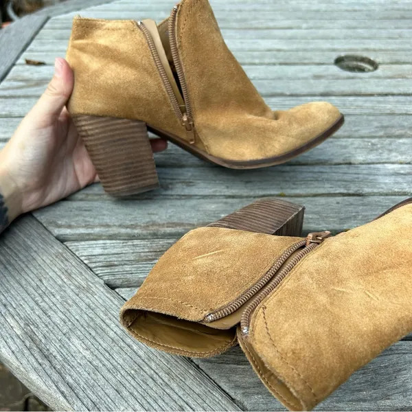 Alex Marie Women’s Shoes Brown‎ Suede Heel Booties Size 9 - Image 6