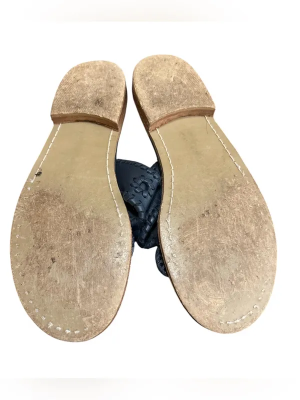 Jack Rogers Navy Leather Sandals,Size 7 - Image 5