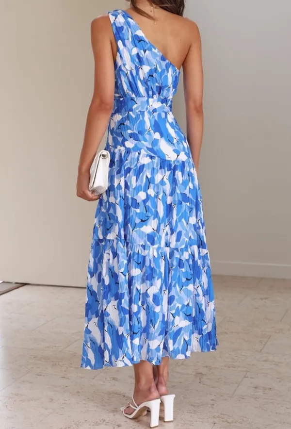 Billy J Blue Floral Dress - Image 2