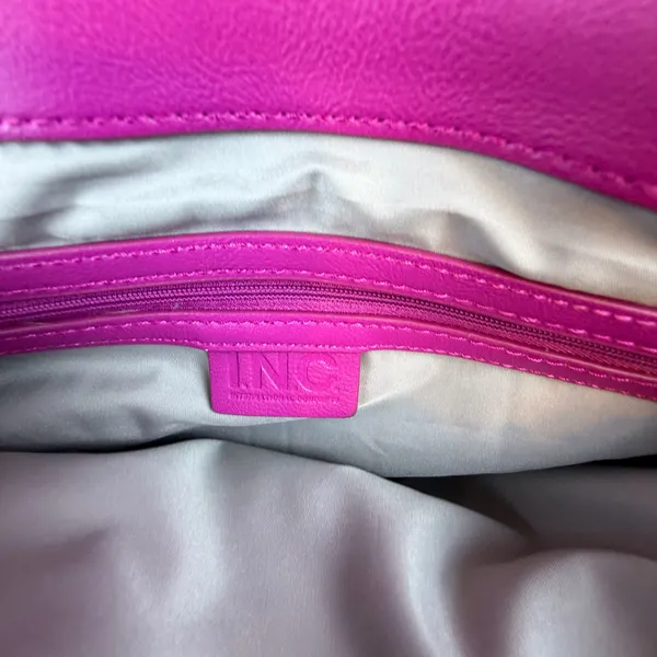 INC International Concepts Hot Pink Quilted Chain Shoulder Bag - Image 8