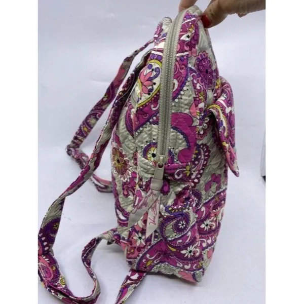 Vera Bradley Msrp Pink Gray Backpack - Image 4