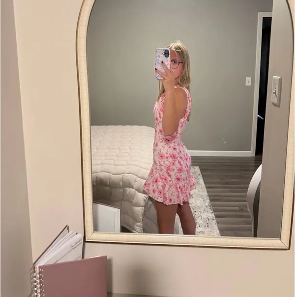 Hello Molly Mini Dress White - Image 3