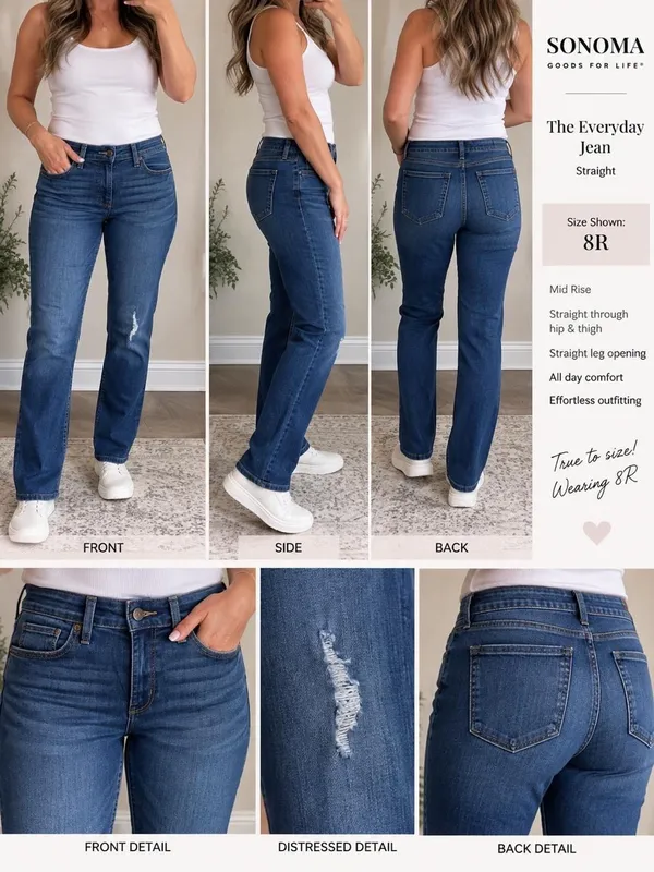 Sonoma NWT Straight Leg Jeans | Size 8R - Image 2