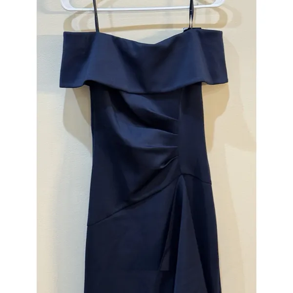 NEW XSCAPE "Adriana"‎ Long Scuba Crepe Off the Shoulder Dress Size 6 - Image 6