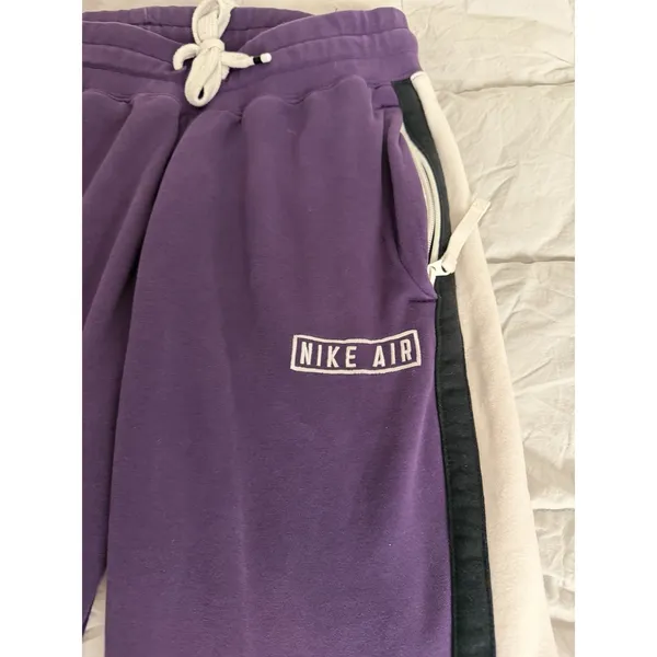 Nike Air Rare Purple White & Black Stripped Pants Large. - Image 9