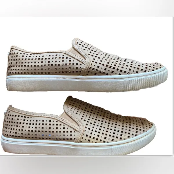 Steve Madden Tan Perforated Slip On Women’s Loafers Size 8 - Image 3